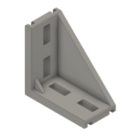 40-120-1 MODULAR SOLUTIONS ALUMINUM GUSSET<br>45MM X 90MM ANGLE W/HARDWARE